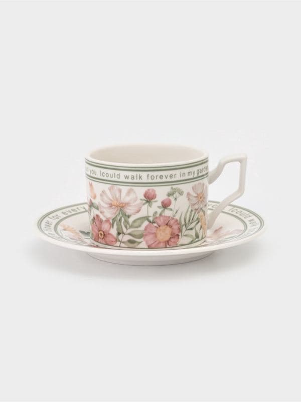 Чайная пара Single flower, 2 предмета: чашка 250 мл, фарфор, белая — фото 2