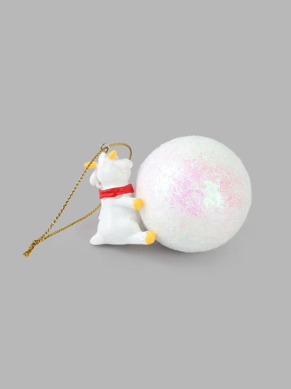 Ёлочная игрушка «Козлик с шарфом» на шаре, диам. шара 4.5 см — фото 4