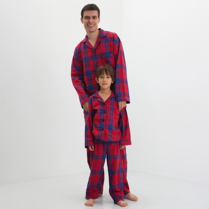 Пижама мужская из фланели: рубашка, брюки KAFTAN — фото 4