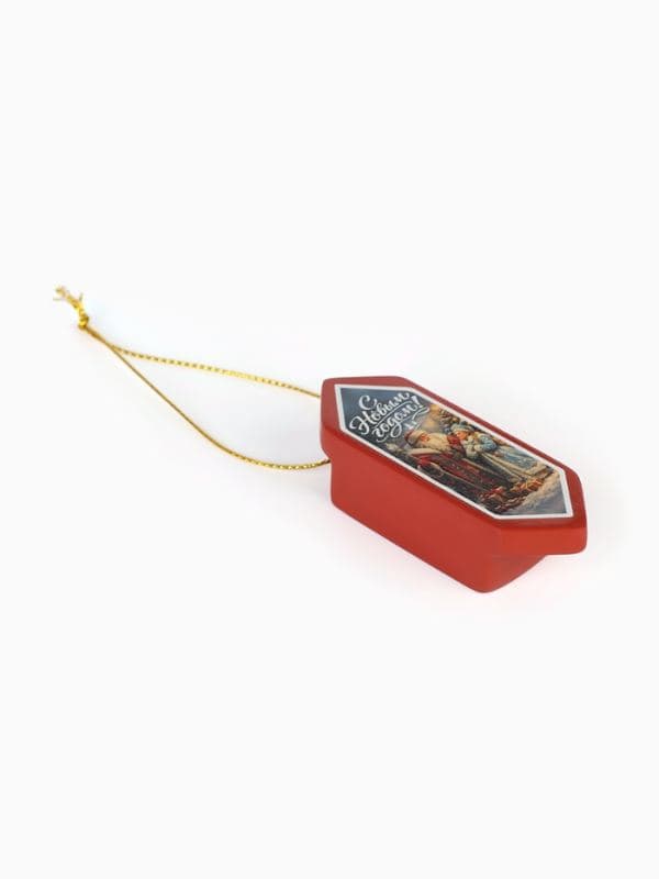 Елочная игрушка в форме конфетки «С Новым Годом!», 7×2.5 см — фото 3