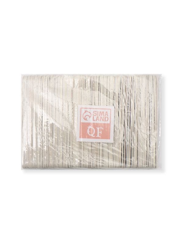 Пилки для ногтей 100 шт., прямые, 180/240 грит, 13 см, белые — фото 4