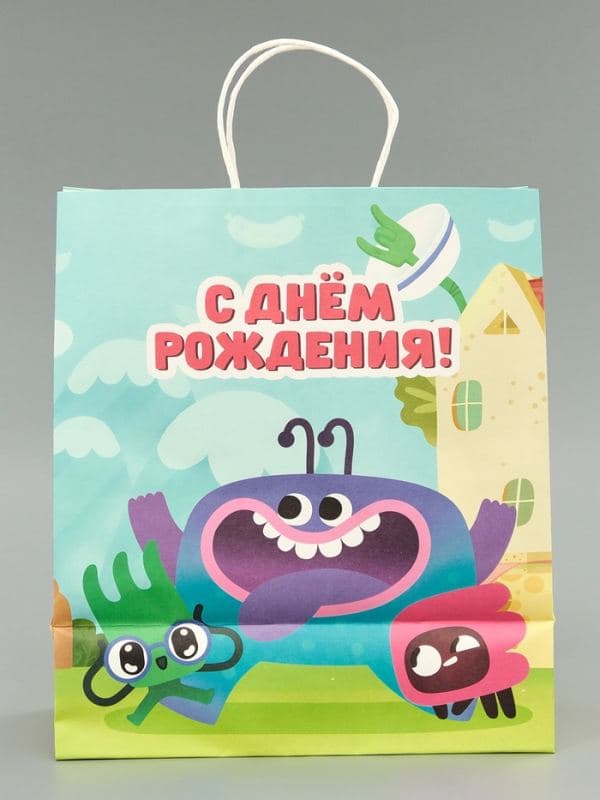 Пакет подарочный «Ум и Хрум», 28×32×15 см, крафт — фото 4