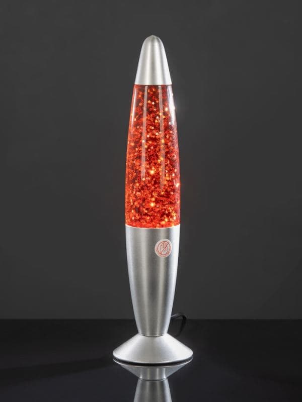 Лава - лампа RISALUX «Блёстки», Е14, 30 Вт, от сети 220 В, серебристая, 34×8.5×8.5 см — фото 2