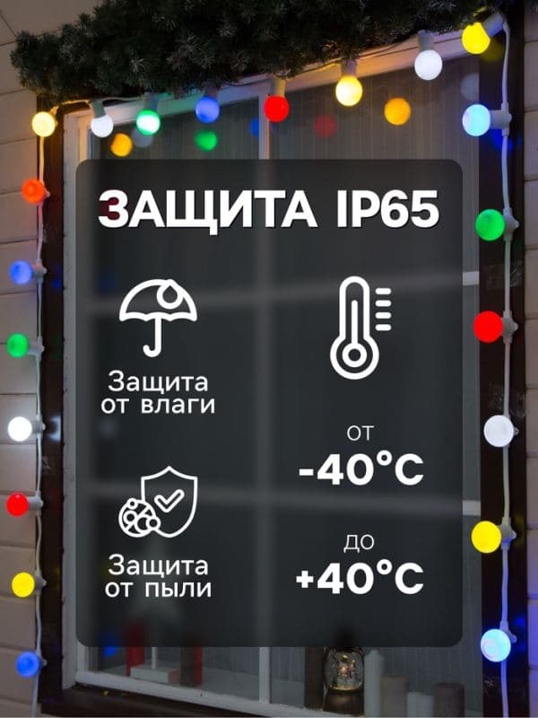 Гирлянда «Белт-лайт» 50 м, IP65, 2W, белая каучуковая нить, шаг 20 см, Е27 (без ламп), 220 В — фото 3