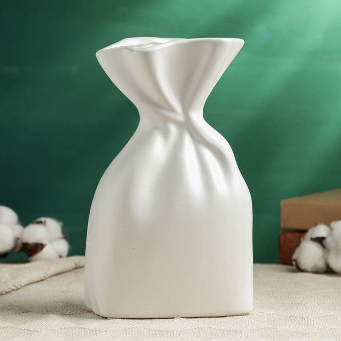 Ваза для цветов «Пэйс», 23×12 см, керамика, белая — фото 5