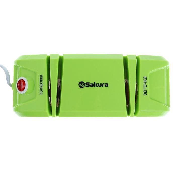 Точилка для ножей Sakura SA-6604GR, электрическая, 120 Вт, зелёная — фото 3