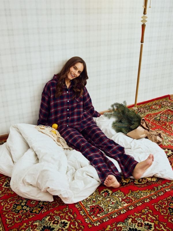 Пижама женская: рубашка, брюки, KAFTAN, синяя — фото 2