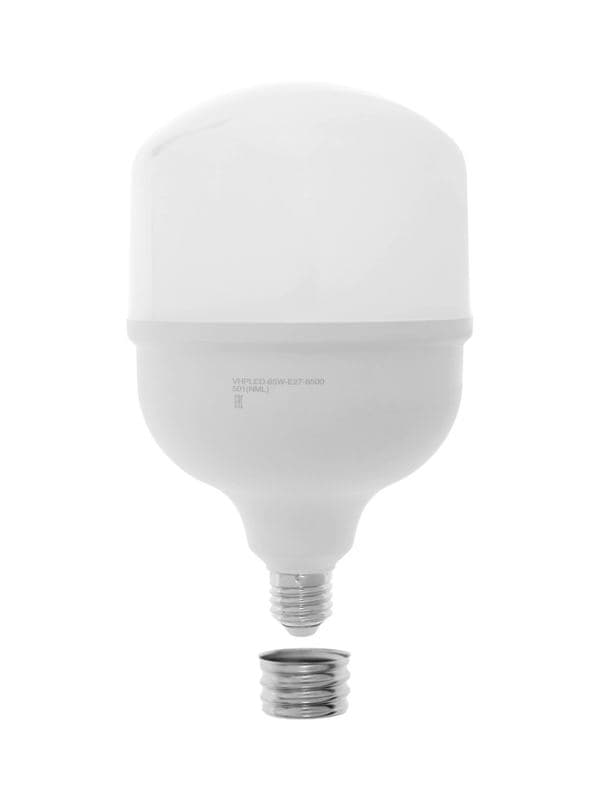 Лампа светодиодная VKL Electric, бочка, 65 Вт, E27, переходник Е40, 6175 лм, 6500K, IP20, 138×224 мм — фото 2