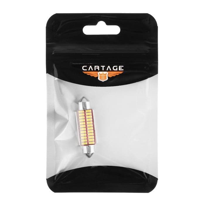 Автомобильная лампа, светодиодная Cartage, C5W, 12 В, 22 SMD, 41 мм, свет белый — фото 5
