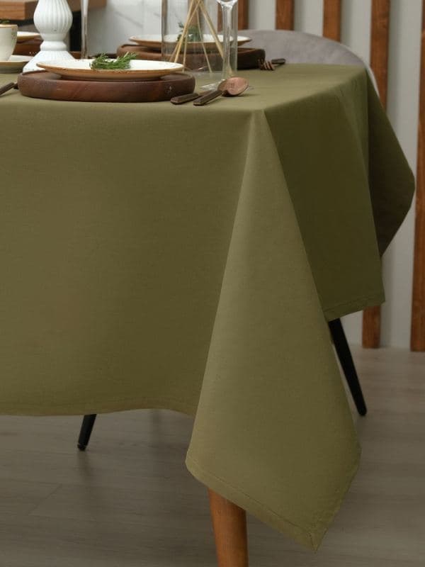 Скатерть «Этель» Kitchen, 150×110 см, 100% хлопок, саржа 220 г/м², зелёная — фото 3