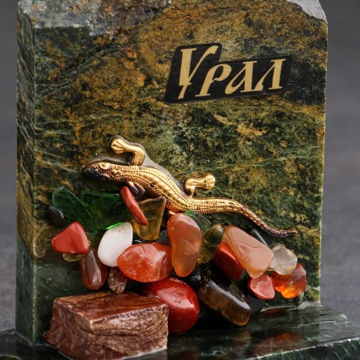 Фигурка настольная «Ящерица», скол с камнями, малый, МИКС — фото 4
