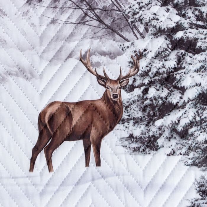 Покрывало 1.5-спальное «Этель» Snow forest, 145×210 см, микрофибра — фото 3
