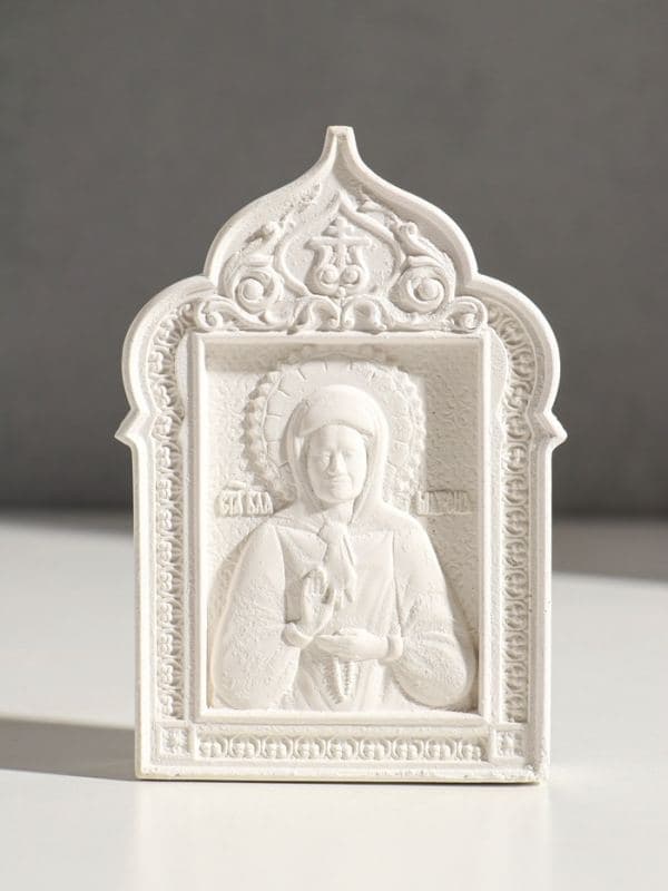 Икона «Святая Матрона», с подвесом, гипс, 12×8×2 см — фото 2