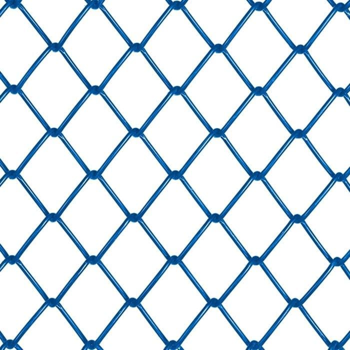 Сетка-рабица ячейка, с полимерным покрытием, 50×50 мм, толщина 2.6 мм, рулон 1.5×10 м, синяя — фото 2