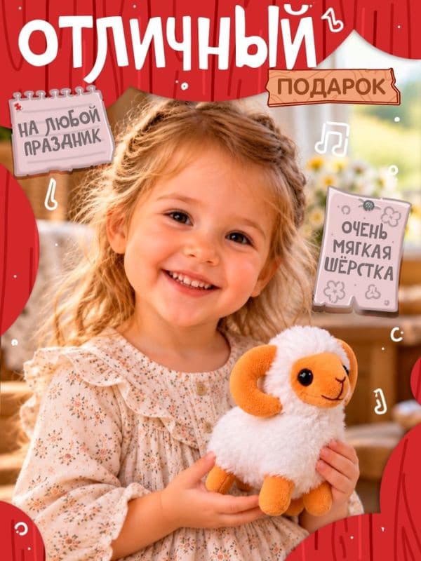 Музыкальная игрушка ZABIAKA «Милая овечка», звуковые эффекты — фото 5