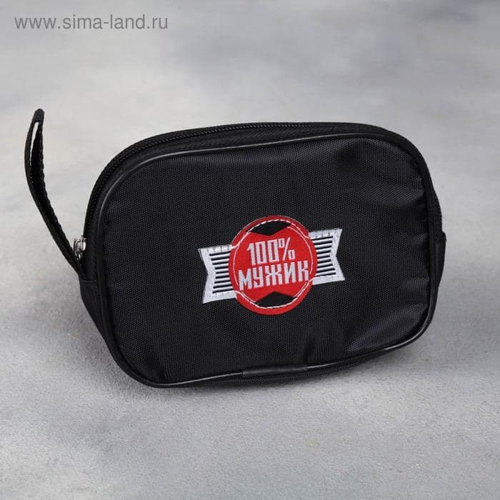 Подарочный набор дорожный для обуви «100% мужик»: щётка 2 шт., губка, лопатка — фото 3