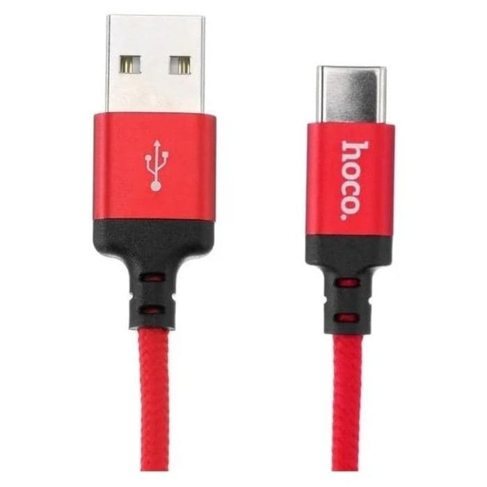 Кабель Hoco X14 Times Speed, Type-С - USB, 3 А, 2 м, чёрно-красный — фото 3