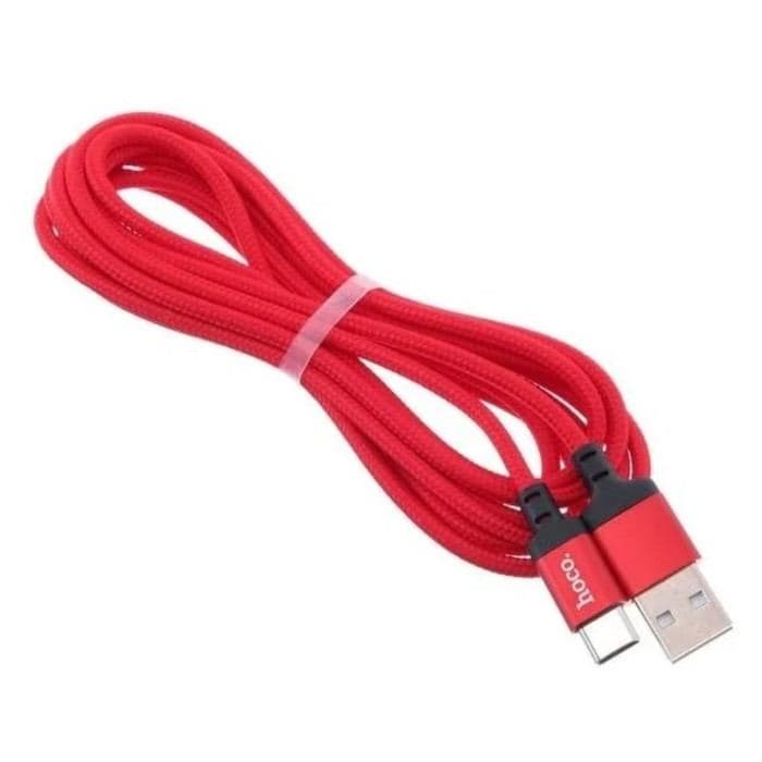 Кабель Hoco X14 Times Speed, Type-С - USB, 3 А, 2 м, чёрно-красный — фото 4
