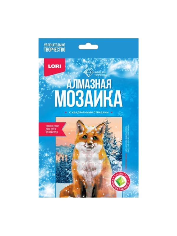 Алмазная мозаика «Лисичка в снегу», 15×20 см — фото 1