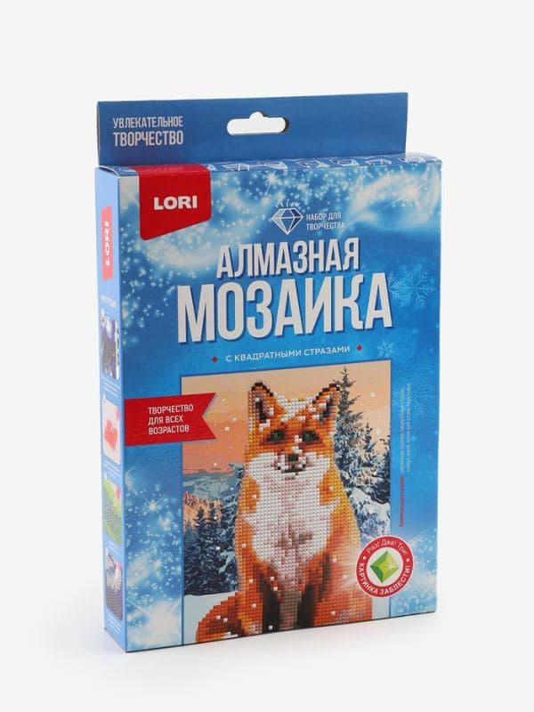 Алмазная мозаика «Лисичка в снегу», 15×20 см — фото 2