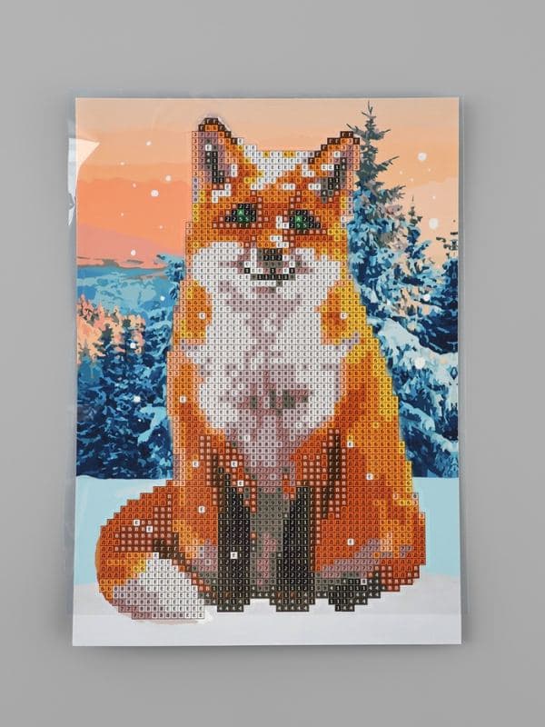 Алмазная мозаика «Лисичка в снегу», 15×20 см — фото 4