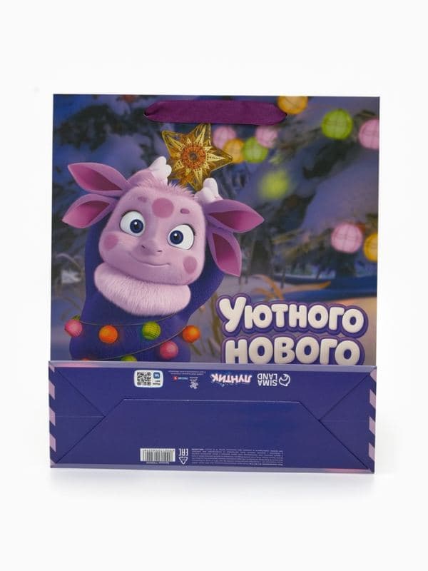 Пакет подарочный «Новый год», Лунтик, M. 26 х 9 х 30 см — фото 5