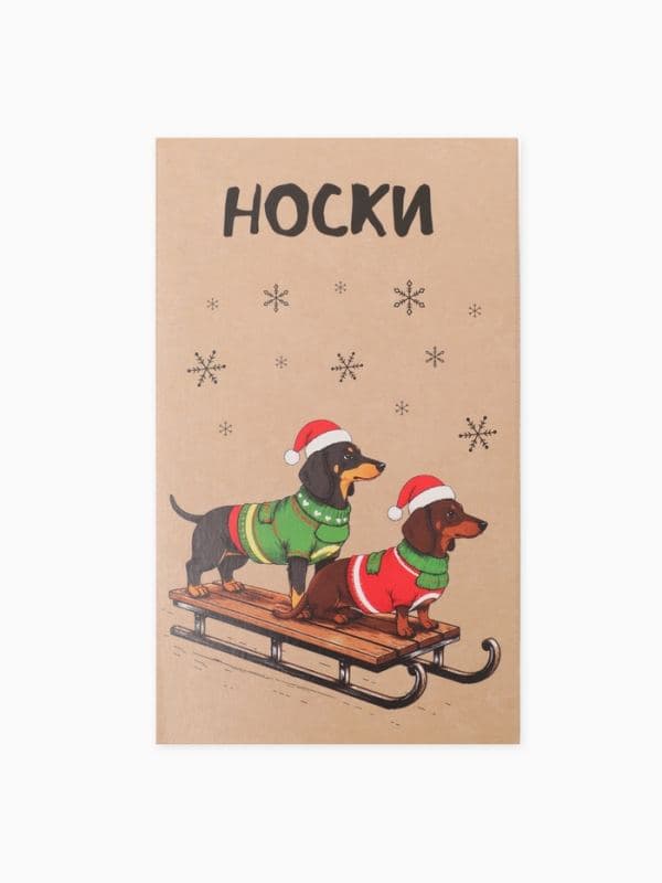 Носки мужские новогодние KAFTAN «Бесконечная такса», 2 пары, размер 41-44 (27-29 см) — фото 5