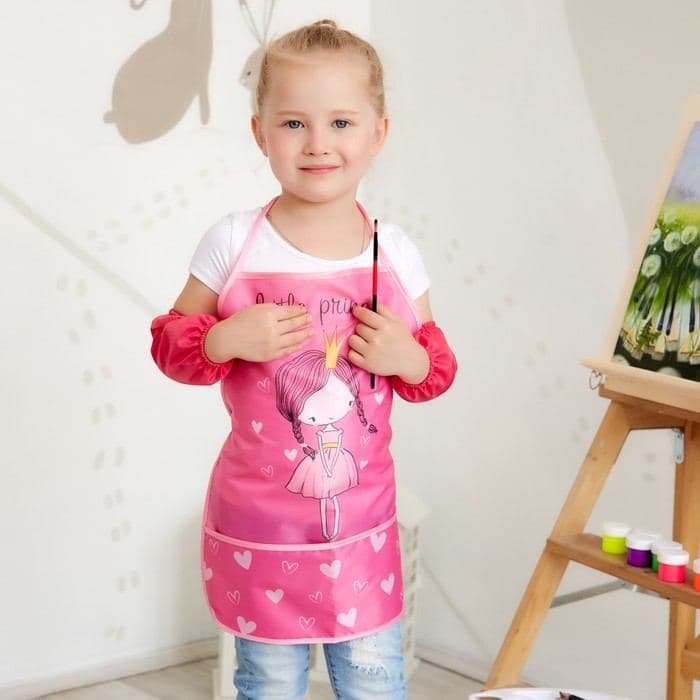 Фартук детский для труда с нарукавниками «Этель» Cute girl, рост 116-140 см — фото 4