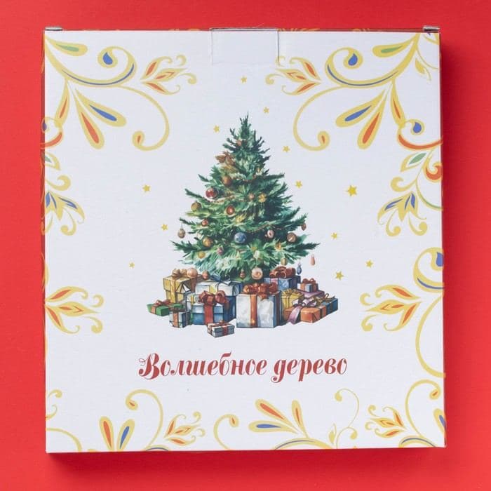 Менажница новогодняя Доляна «Волшебное дерево», 5 ячеек, 25.5×3.1 см, доломит, белая — фото 5