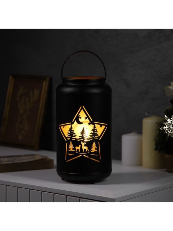 Светодиодная фигура «Звездная ночь», 12.3×23 см, 1 LED, от батареек АААх3, свечение тёплое белое — фото 2