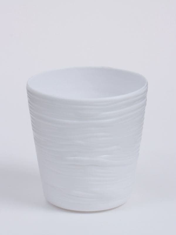 Кашпо «Кора» 10×10×10 см, пластик, белый — фото 1