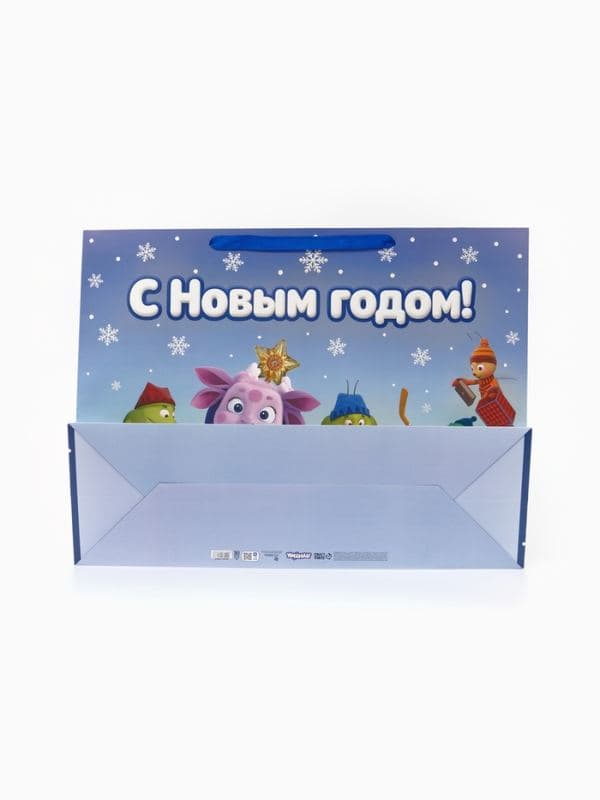 Пакет подарочный «Новый год», Лунтик, XXL. 61 х 46 х 20 см — фото 5