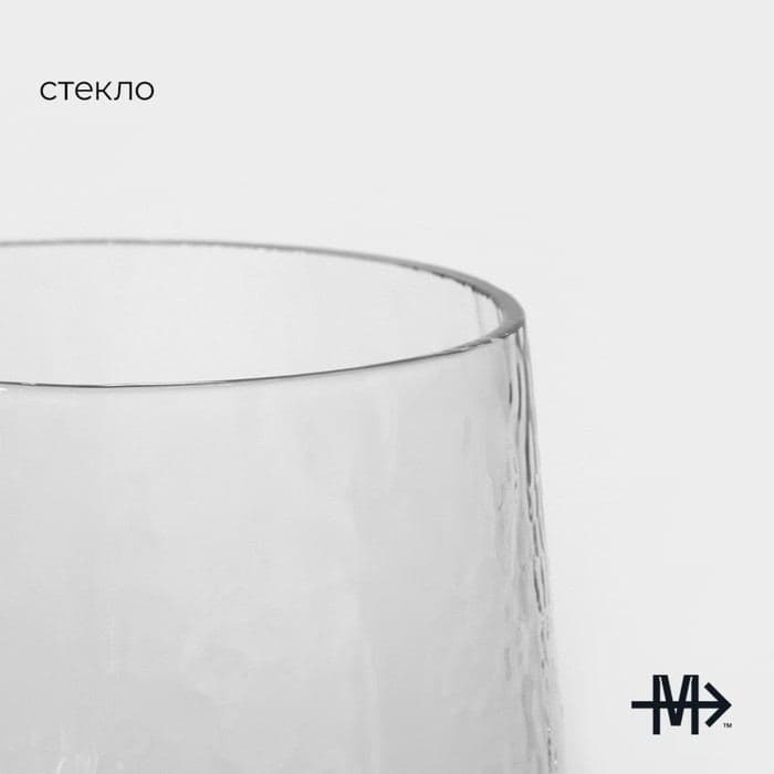 Бокалы для Magistro «Дарио», 500 мл, 10×25 см, набор 6 шт., стекло, золотистые — фото 2