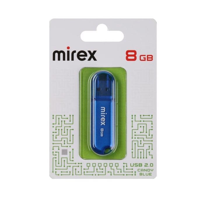 Флешка Mirex CANDY BLUE, 8 ГБ, USB 2.0, чтение до 25 Мб/с, запись до 15 Мб/с — фото 3