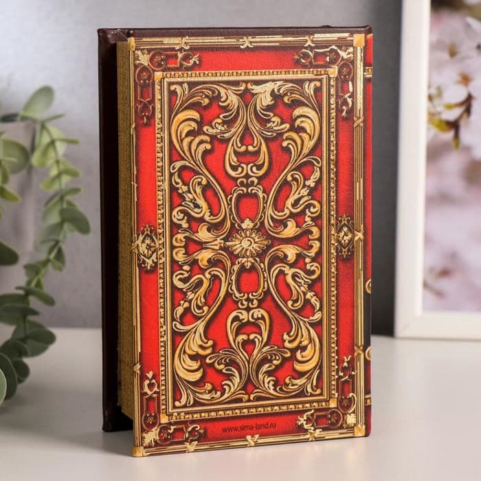 Шкатулка книга-сейф «Государева казна», дерево, искусственная кожа, 17×11×5 см — фото 5
