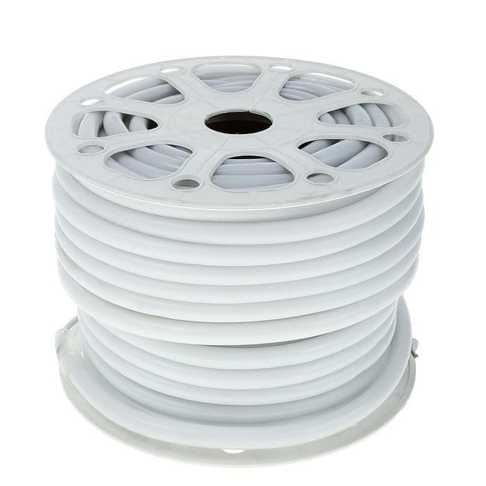 Гибкий неон Luazon Lighting 16 мм круглый, IP65, 50 м, SMD2835, 120 LED/м, 220 В, свечение тёплое белое — фото 2