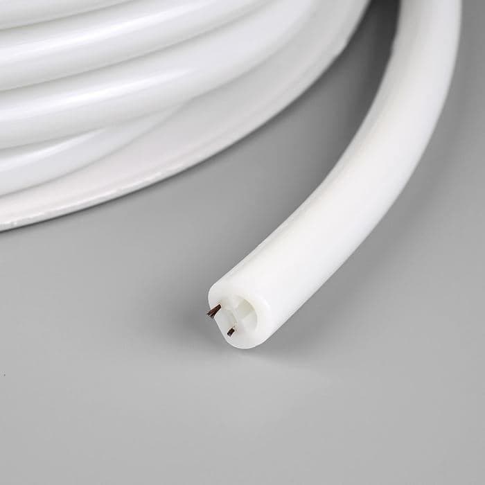 Гибкий неон Luazon Lighting 16 мм круглый, IP65, 50 м, SMD2835, 120 LED/м, 220 В, свечение тёплое белое — фото 3