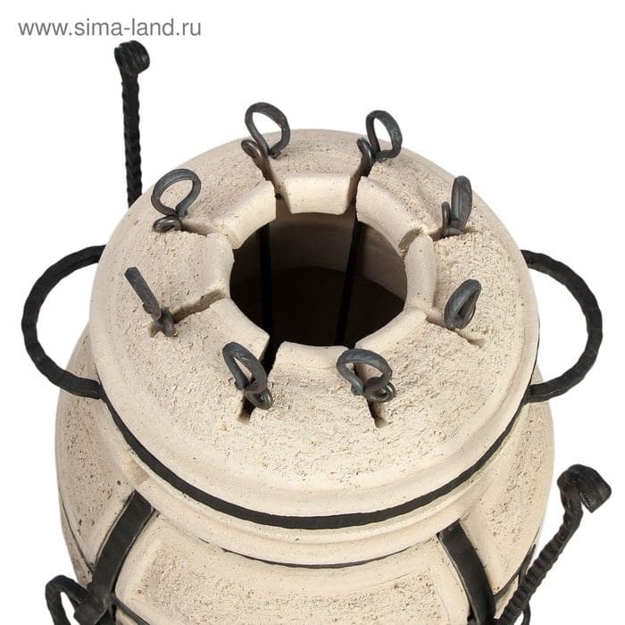 Тандыр «Сармат Донской», h=67 см, d=42 см, 56 кг, 8 шампуров, кочерга, совок — фото 4