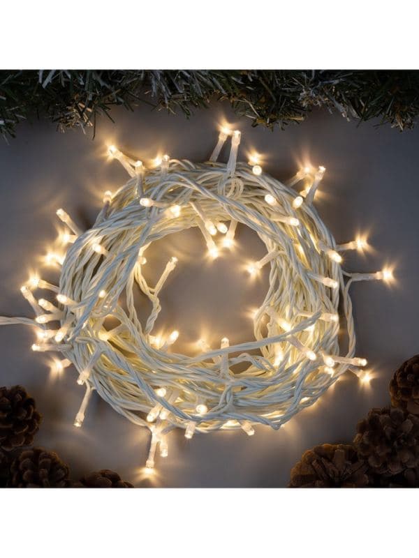 Гирлянда «Нить» 10 м, IP44, белая нить, 100 LED, свечение тёплое белое, 8 режимов, 220 В — фото 5