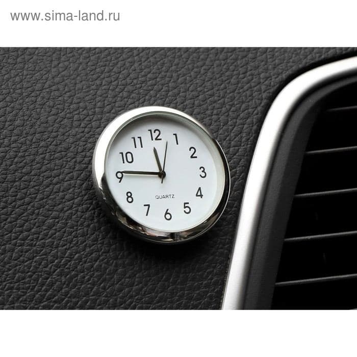 Часы автомобильные, внутрисалонные, d=4 см, белый циферблат — фото 4
