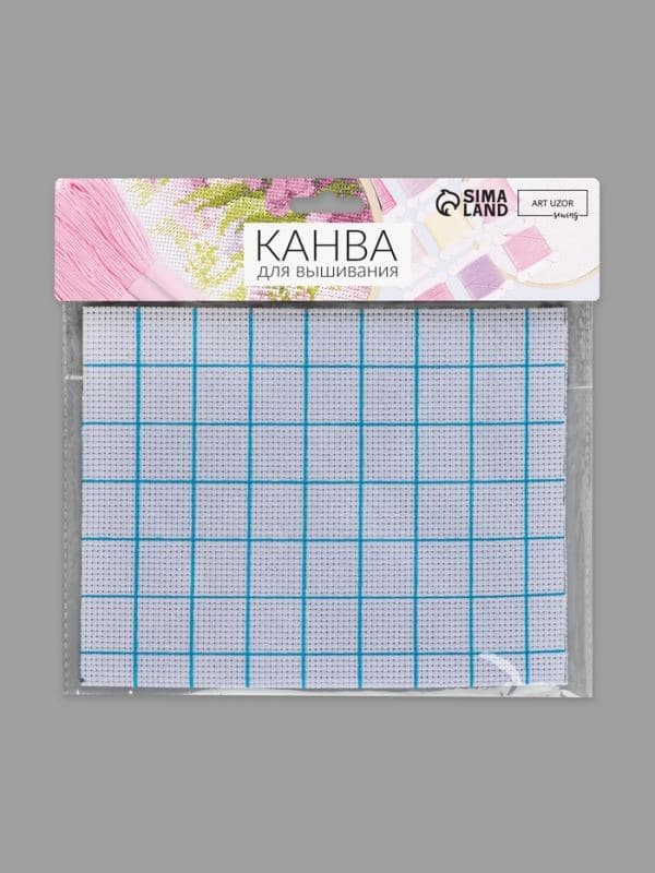 Канва для вышивания, в клетку, №11, 30×20 см, белая — фото 3