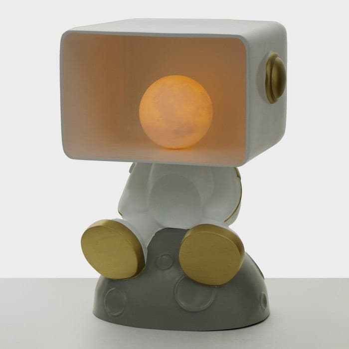 Лампа настольная «Космик», светодиодная, 3Д, ночник, USB, серая, 35×25×47 см — фото 2