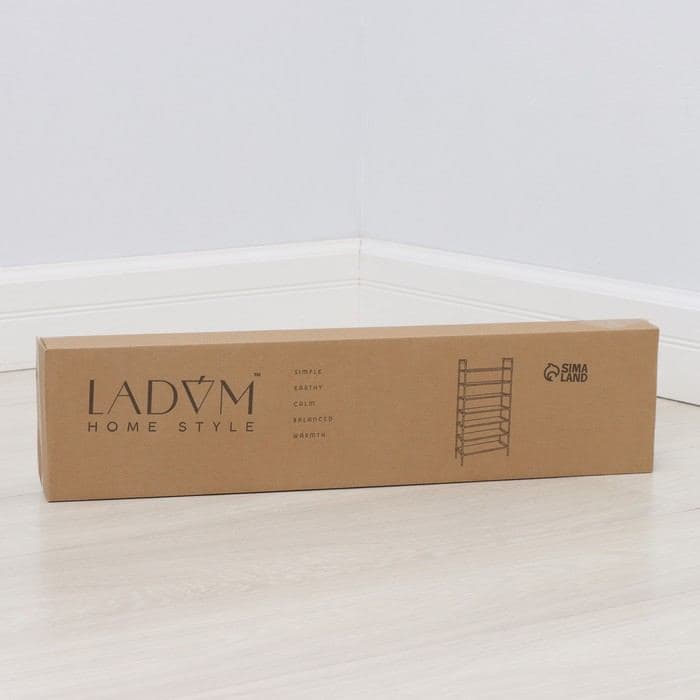 Полка для обуви LaDо́m, 7 ярусов, 58×28×124 см, белая — фото 4