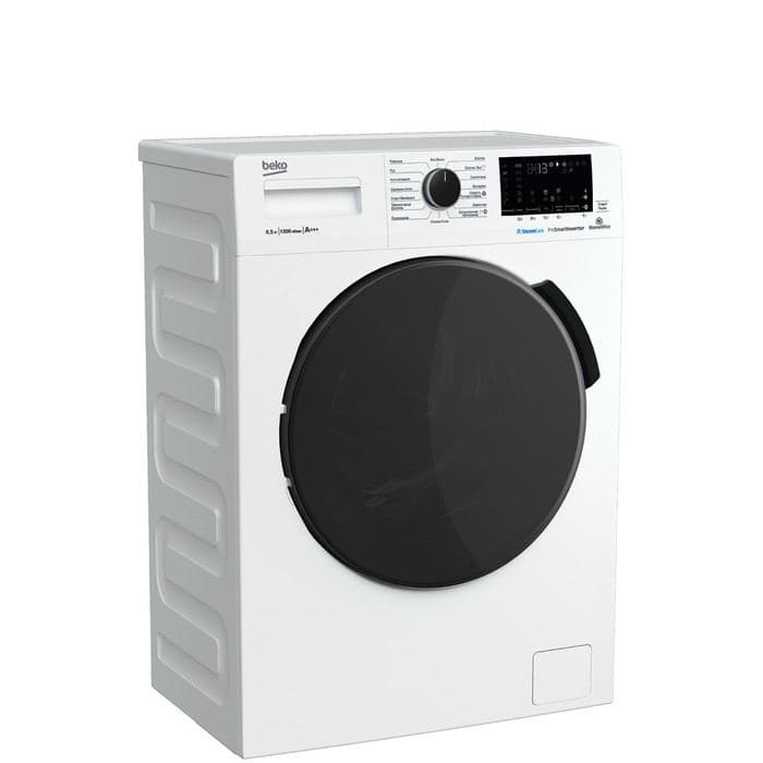 Стиральная машина Beko WSPE 6H616W, класс A, 1200 об/мин, до 6.5 кг, бело-чёрная — фото 2