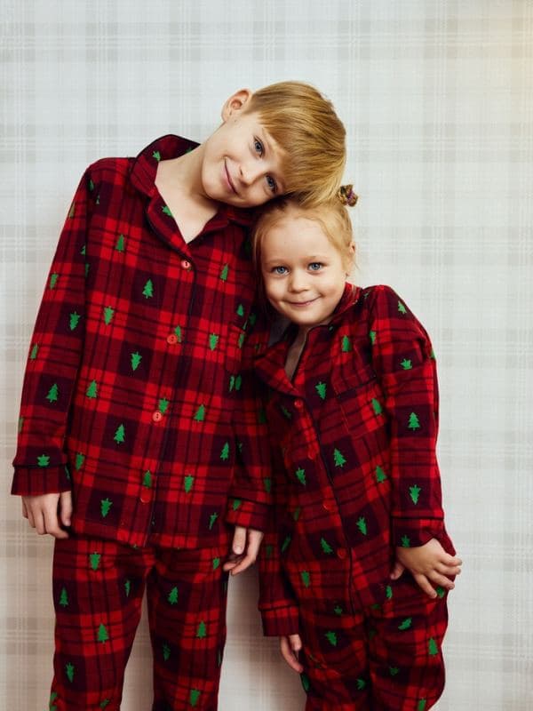 Пижама детская новогодняя: рубашка, брюки, KAFTAN: Red mood, красная — фото 4