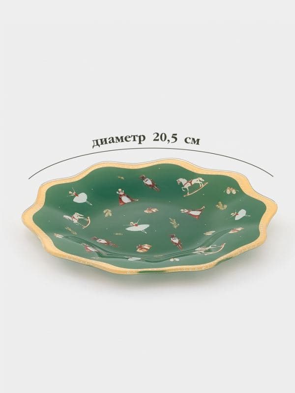 Десертная тарелка Доляна «Сказочные истории», 20.5×1.5 см, стекло, зелёная — фото 2