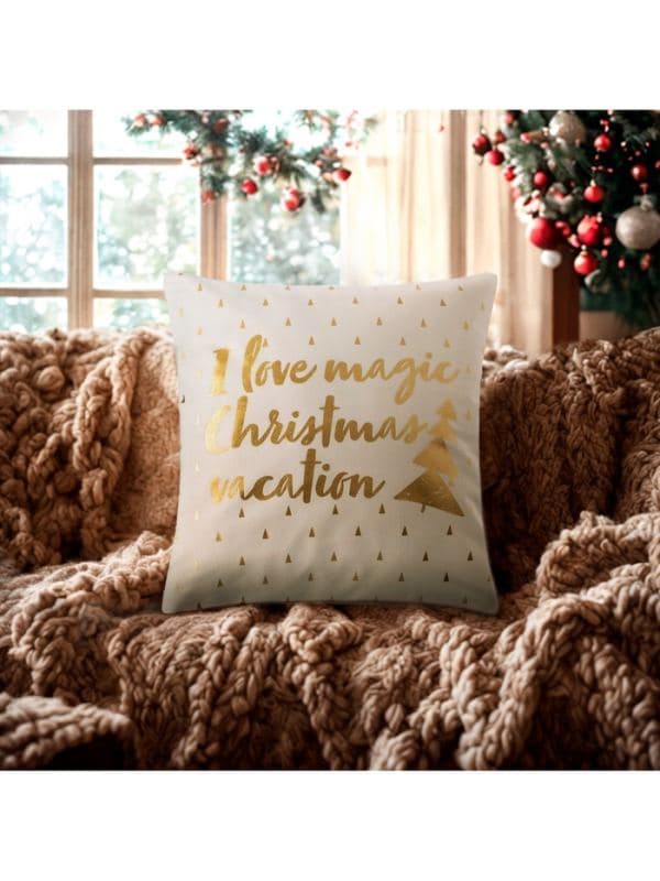 Наволочка декоративная новогодняя «Этель. Magic Christmas» 40×40 см, 100% п/э, велюр — фото 2