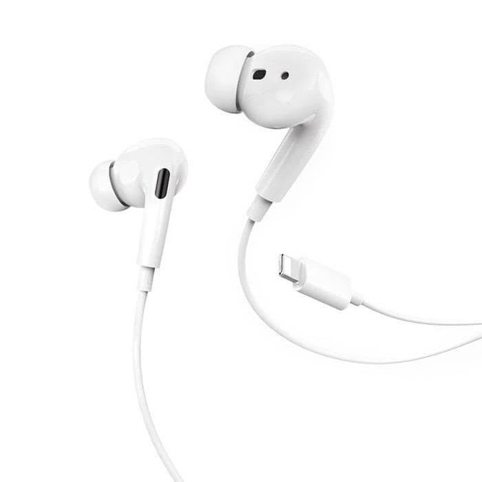 Наушники Hoco M1 Pro, проводные, вакуумные, микрофон, Lightning, 1.2 м, белые — фото 5