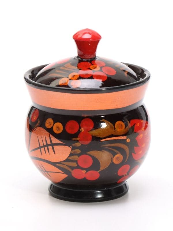 Солонка с крышкой «Ягодка», 9×6.5 см, хохлома, дерево, МИКС — фото 2