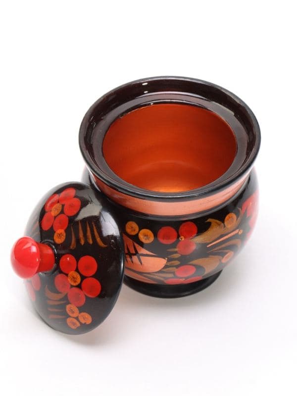 Солонка с крышкой «Ягодка», 9×6.5 см, хохлома, дерево, МИКС — фото 3